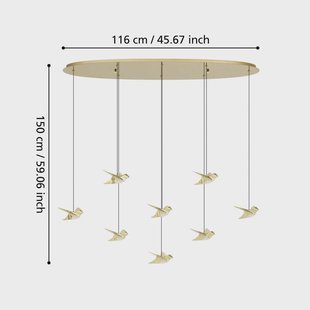 EGLO Stars Of Light LED hanglamp Paratebueno messing 8-lamps