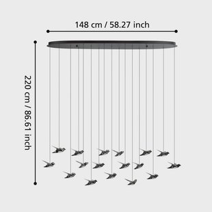 EGLO Stars Of Light LED hanglamp Paratebueno zwart 17-fl