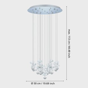 EGLO Stars Of Light LED hanglamp Pianopoli chroom Ø 50 cm