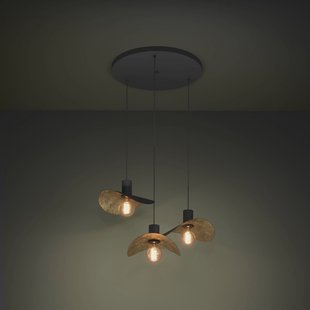 EGLO Stars Of Light hanglamp Saceda, 3-lamps, zwart/goud