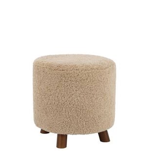 J-Line poef Schaap Poot - polyester - beige