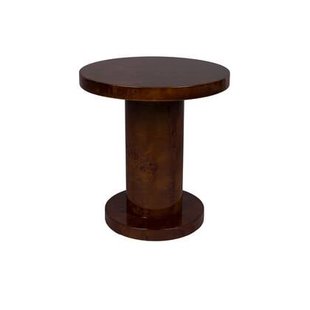 Dutchbone Quinn Bijzettafel Rond 46 cm Walnoot kleur - Bruin