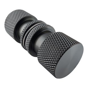 BRAUER Handgreep enkelpunts model B Carving tbv glazen deuren PVD gunmetal geborsteld