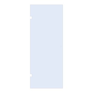 BRAUER Deur 90 helder glas geschikt voor enkelpuntsgreep