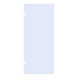 BRAUER Deur smal 100 helder glas geschikt voor enkelpuntsgreep