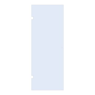 BRAUER Deur smal 90 helder glas geschikt voor enkelpuntsgreep