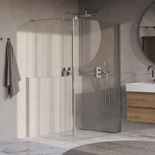 BRAUER Oblivion inloopdouche helder glas 140x200 met zijwand 30 incl. glascoating chroom