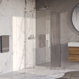 BRAUER Stellar douchecabine met draaideur helder glas 100x80x200 omkeerbaar incl. glascoating chroom