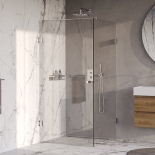 BRAUER Void Carving douchecabine met draaideur helder glas 100x100x200 incl. glascoating chroom