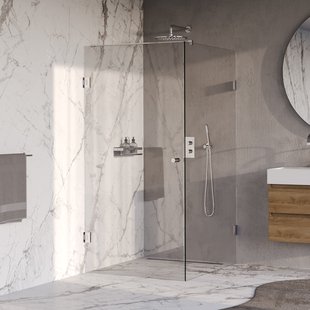 BRAUER Void Carving douchecabine met draaideur helder glas 100x120x200 incl. glascoating chroom