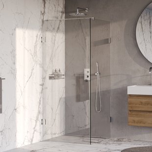 BRAUER Void Carving douchecabine met draaideur helder glas 80x80x200 incl. glascoating chroom