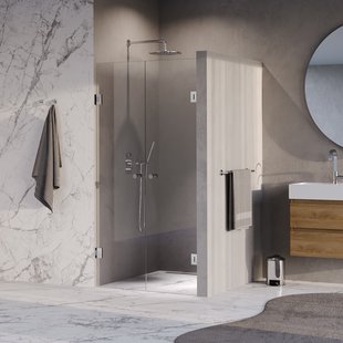 BRAUER Void Carving pendeldeuren helder glas 100x200 incl. glascoating chroom