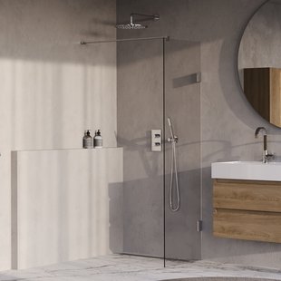 BRAUER Void inloopdouche helder glas 50x200 incl. glascoating chroom