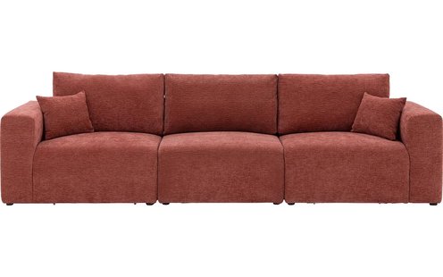 Goossens Bank Mika rood, stof, 3-zits,