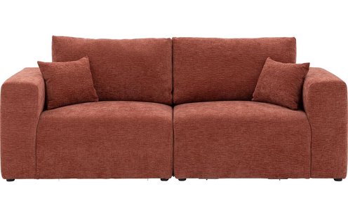 Goossens Bank Mika rood, stof, 2-zits,