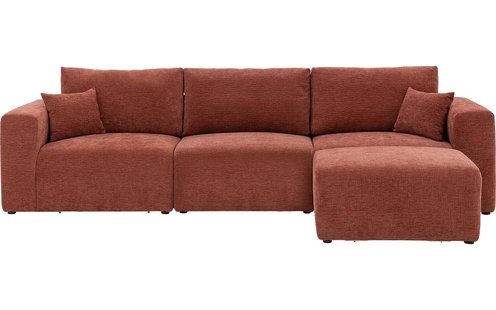 Goossens Bank Mika rood, stof, 3-zits,