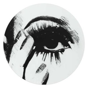 Reinders - Smokey Eye - Glasschilderij Ø 70 cm - Zwart-Wit