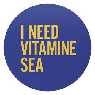 Reinders - Vitamin Sea - Glasschilderij Ø 70 cm - Blauw