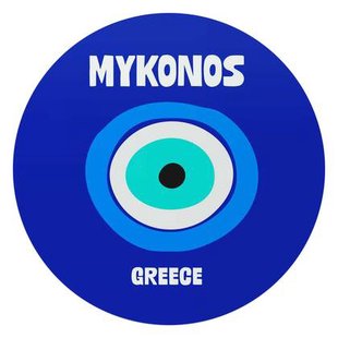 Reinders - Mykonos - Glasschilderij Ø 70 cm - Blauw