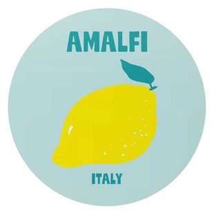 Reinders - Amalfi - Glasschilderij Ø 70 cm - Blauw