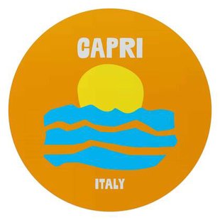 Reinders - Capri - Glasschilderij Ø 70 cm - Oranje