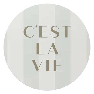 Reinders - C&apos;est la vie - Glasschilderij Ø 70 cm - Beige