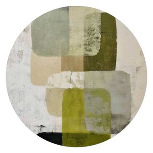 Reinders - Groentinten - Glasschilderij Ø 70 cm - Groen