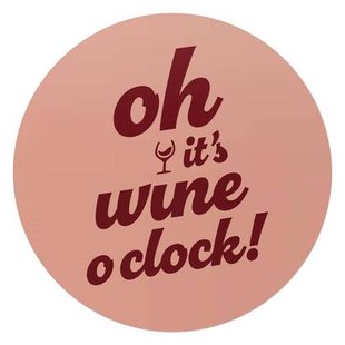 Reinders - Tijd voor wijn - Bordeauxrood - Glasschilderij Ø 70 cm - Rood