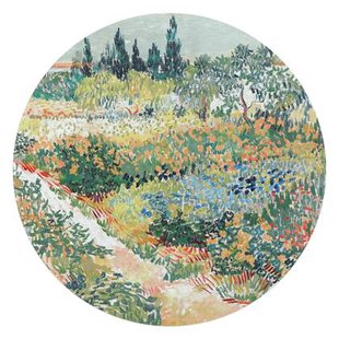 Reinders - Van Gogh - Tuin in Arles - Glasschilderij Ø 70 cm - Groen