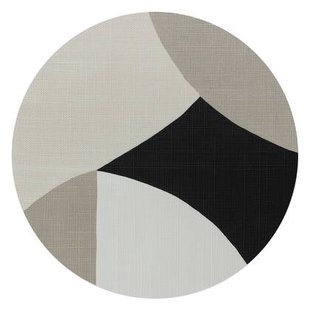 Reinders - Abstracte sfeer I - Glasschilderij Ø 70 cm - Beige