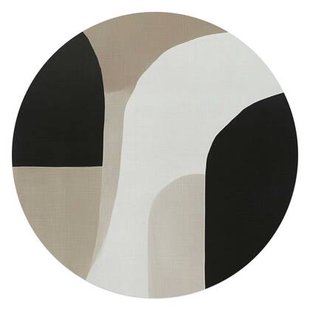 Reinders - Abstracte sfeer II - Glasschilderij Ø 70 cm - Beige