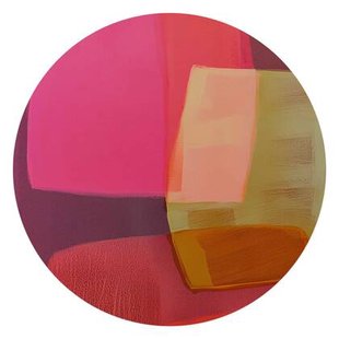 Reinders - Roze tinten II - Glasschilderij Ø 70 cm - Roze