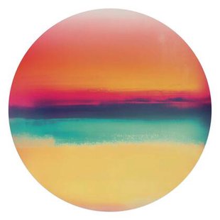 Reinders - Zonsondergang - Glasschilderij Ø 70 cm - Oranje