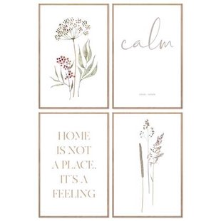 Reinders - Gevoel van thuis - Wanddecoratieset 20x30 cm - Wit