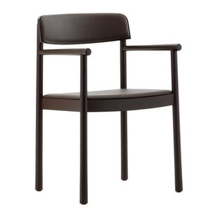 Normann Copenhagen Timb Eetkamerstoel met Armleuning - Leer - Bruin