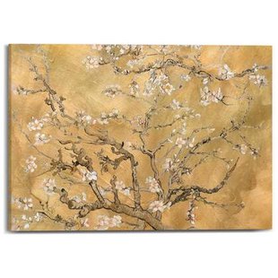 Reinders - Van Gogh - almondblossom gold - Schilderij 70x50 cm - Goudkleurig