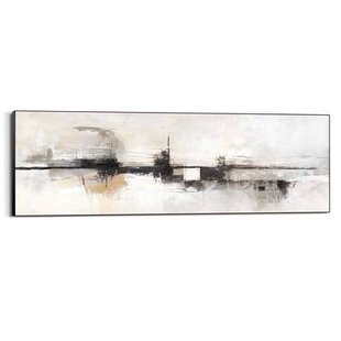 Reinders - Skyline Abstract - Schilderij 156x52 cm - Beige