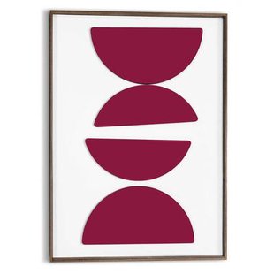 Reinders - Halfs - burgundy - Schilderij 3D Art 50x70 cm - Rood