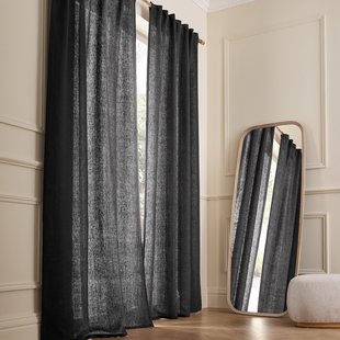 Dikke linnen gordijn, verborgen lussen, Cedal