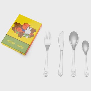 Zilverstad kinderbestek Nijntje en vriendjes 4-delig