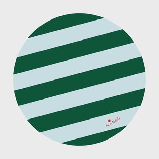 Byon Love kerstboomkleed Ø100 cm Groen-lichtblauw