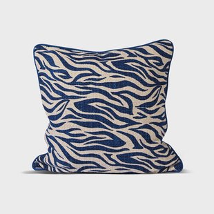Byon Anima kussen M 50x50 cm Zebra-blauw