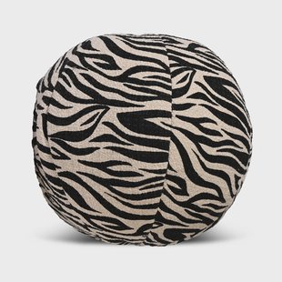 Byon Anima kussen Ø35 cm Zebra-zwart