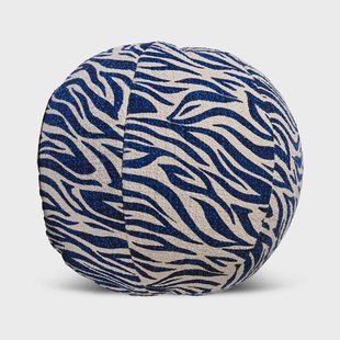 Byon Anima kussen Ø35 cm Zebra-blauw