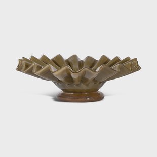 Byon Lori schaal M Ø18 cm Groen-beige