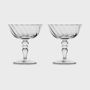 Byon Opacity Italiaanse champagnecoupe 15 cl 2-pack Helder