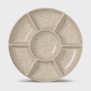 Sagaform Ditte serveerschotel Beige-bordeauxrood