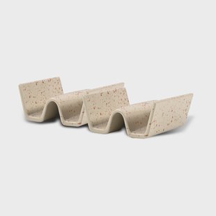 Sagaform Ditte tacohouder 2-pack Beige-wijnrood
