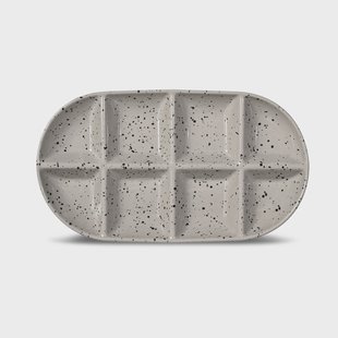 Sagaform Ditte serveerschotel groot 20x36 cm Grijs-zwart