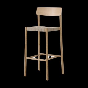 &Tradition Betty TK15 Bar Chair barkruk 75 cm Gelakt eikenhout-natuurkleurig linnen